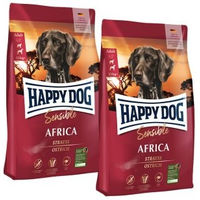 Produktbild von Happy Dog Sensible Africa Getreidefreies Trockenfutter für ausgewachsene Hunde mit Strauß 2x12,5 kg - 2 x 12,5 kg