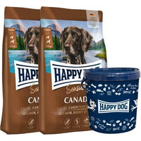 Produktbild von Happy Dog Sensible Canada Hundefutter Adult Getreidefrei und Glutenfrei mit Lachs Kaninchen und Lamm 1kg