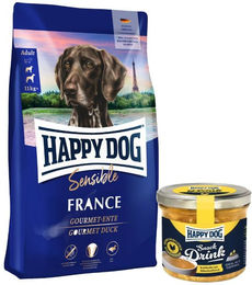 Happy Dog Sensible France Getreidefreies Hundefutter Adult 11 kg mit Hähnchenfleisch Snack Drink – Bild 1 von 2