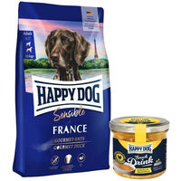 Produktbild von Happy Dog Sensible France Getreidefreies Hundefutter Adult 11 kg mit Hähnchenfleisch Snack Drink