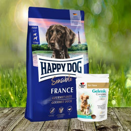 Happy Dog Sensible France Hundefutter 4 kg und Doppelherz Gelenk Complex 30 Chews – Bild 1 von 1
