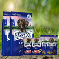 Produktbild von Happy Dog Sensible France Hundefutter Set mit Ente und Kartoffel getreidefrei Adult 2 x 11 kg plus Soft Snacks und Sensible Pure France