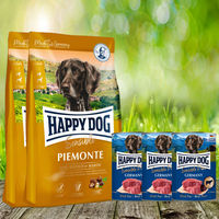 Produktbild von Happy Dog Sensible Hundefutter Set mit Piemonte und Sensible Pure Germany getreidefrei und glutenfrei 2 x 10 kg und 3 x 400 g