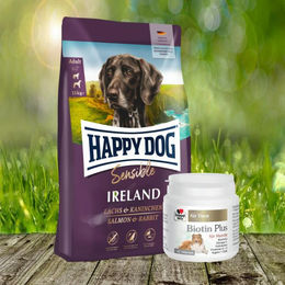 Happy Dog Sensible Ireland Hundefutter 4 kg und Doppelherz Biotin Plus 60 Tabletten – Bild 1 von 1