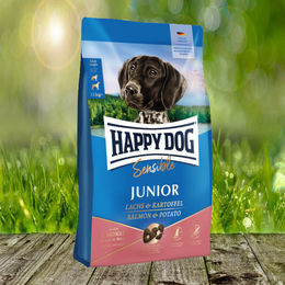 Happy Dog Sensible Junior Hundefutter Huhn Lachs und Kartoffel glutenfrei 10 kg – Bild 1 von 1