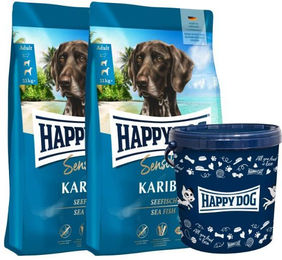 Produktbild von Happy Dog Sensible Karibik Hundefutter Adult mit Fisch glutenfrei und monoprotein für sensible Hunde 1000g
