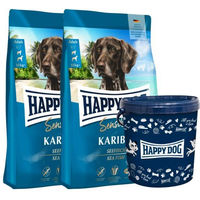 Produktbild von Happy Dog Sensible Karibik Hundefutter Adult mit Fisch glutenfrei und monoprotein für sensible Hunde 1000g
