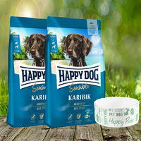 Produktbild von Happy Dog Sensible Karibik Hundefutter Getreidefrei und Hypoallergen 2 x 11 kg mit Futternapf