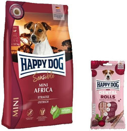 Happy Dog Sensible Mini Africa und Dental Rolls Mini Hundefutter Set für kleine Hunde – Bild 1 von 1