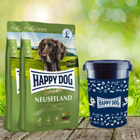 Produktbild von Happy Dog Sensible Neuseeland Hundefutter Lamm Adult Glutenfrei 2 x 12,5 kg mit Futtertonne 43 Liter