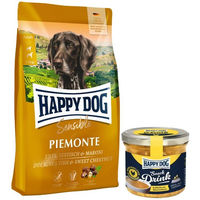 Produktbild von Happy Dog Sensible Piemonte 10 kg Hundefutter Adult Glutenfrei mit Happy Dog Snack Drink Hähnchenfleisch