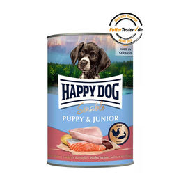 Happy Dog Sensible Puppy Hundefutter Huhn Lachs Kartoffel Dose 6 x 400 g - 6 x 400 g – Bild 1 von 6