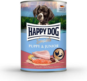 Produktbild von Happy Dog Sensible Puppy Hundefutter Huhn Lachs und Kartoffel Glutenfrei 6x400g