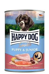 Happy Dog Sensible Puppy & Junior Nassfutter Huhn Lachs für Welpen und Junghunde 6 x 400 g - 6 x 400 g – Bild 1 von 4