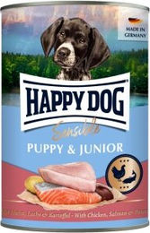 Produktbild von Happy Dog Sensible Puppy Nassfutter Hund Huhn Lachs und Kartoffel Glutenfrei 6 x 400g