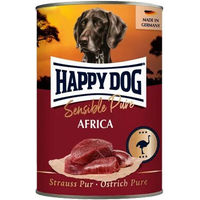 Produktbild von Happy Dog Sensible Pure Africa Hund Nassfutter Strauß Monoprotein Hypoallergen 6 x 400 g