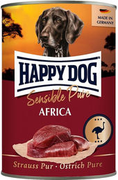 Produktbild von Happy Dog Sensible Pure Africa Hundefutter Strauß Adult 12x400g