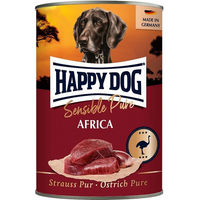 Produktbild von Happy Dog Sensible Pure Africa Hundefutter Strauß Adult 12x400g