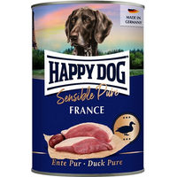 Produktbild von Happy Dog Sensible Pure France Hundefutter Ente Monoprotein Adult 24x400g