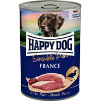 Produktbild von Happy Dog Sensible Pure France Hundefutter Ente Monoprotein Hypoallergen 12 x 800 g