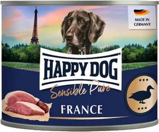 Happy Dog Sensible Pure France Hundefutter Ente Monoprotein Hypoallergen 6 x 200 g - 6 x 200 g – Bild 1 von 2