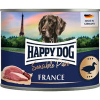 Produktbild von Happy Dog Sensible Pure France Hundefutter Ente Monoprotein Hypoallergen 6 x 200 g - 6 x 200 g
