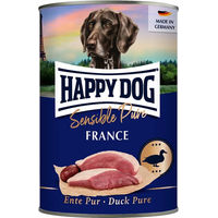 Produktbild von Happy Dog Sensible Pure France Hundefutter Nass mit Ente Monoprotein Adult 6 x 400 g - 6 x 400 g