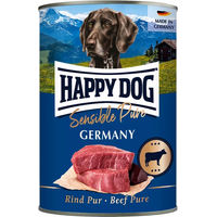 Produktbild von Happy Dog Sensible Pure Germany Hundefutter Rind Monoprotein Stückchen in Sauce Adult 6 x 400 g - 6 x 400 g