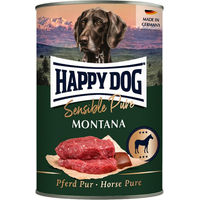 Produktbild von Happy Dog Sensible Pure Montana Hund Nassfutter Pferd Monoprotein Hypoallergen Adult 6 x 800 g - 6 x 800 g
