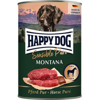 Produktbild von Happy Dog Sensible Pure Montana Hundefutter Pferd Monoprotein für Adult 12x400g