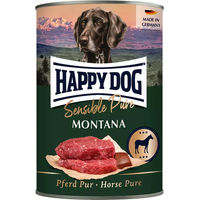 Produktbild von Happy Dog Sensible Pure Montana Pferd Monoprotein Hundefutter Adult Stückchen in Sauce 6 x 400 g - 6 x 400 g