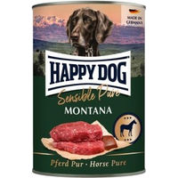 Produktbild von Happy Dog Sensible Pure Nassfutter für Hunde Adult Pferd getreidefrei und glutenfrei 6x400 g