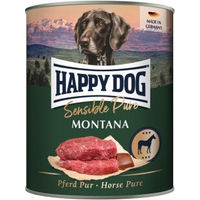 Produktbild von Happy Dog Sensible Pure Nassfutter für Hunde Adult Pferd und Büffel getreidefrei monoprotein 6x800 g