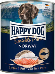 Produktbild von Happy Dog Sensible Pure Norway Seefisch Hundefutter Adult 12x800g