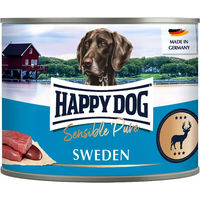 Produktbild von Happy Dog Sensible Pure Sweden Wild Hundefutter Monoprotein mit Wildschwein und Hirsch für Adult 6 x 200 g - 6 x 200 g
