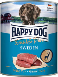 Happy Dog Sensible Pure Sweden Wild Hundefutter Monoprotein Stückchen in Sauce Adult 6 x 800 g - 6 x 800 g – Bild 1 von 7