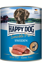 Produktbild von Happy Dog Sensible Pure Sweden Wild Nassfutter für Hunde 6 x 800 g Dosen - 6 x 800 g
