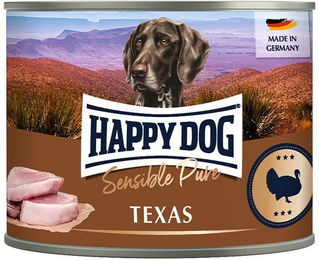 Produktbild von Happy Dog Sensible Pure Texas Hundefutter Truthahn Adult 12x200g