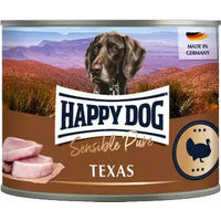 Produktbild von Happy Dog Sensible Pure Texas Hundefutter Truthahn Hypoallergen Monoprotein 12 x 200 g