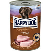 Produktbild von Happy Dog Sensible Pure Texas Hundefutter Truthahn Hypoallergen Monoprotein 12 x 400 g