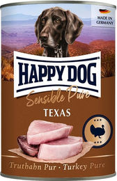 Produktbild von Happy Dog Sensible Pure Texas Truthahn Hundefutter Adult Monoprotein 12x400g