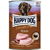 Produktbild von Happy Dog Sensible Pure Texas Truthahn Hundefutter Adult Monoprotein 12x400g