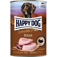 Produktbild von Happy Dog Sensible Pure Texas Truthahn Monoprotein Hundefutter Adult 6 x 400 g - 6 x 400 g