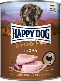 Happy Dog Sensible Pure Texas Truthahn Nassfutter für Hunde Adult 6 x 800 g Monoprotein - 6 x 800 g – Bild 1 von 12