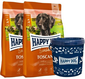 Produktbild von Happy Dog Sensible Toscana Hundefutter Adult Ente und Fisch 8 kg