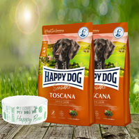 Produktbild von Happy Dog Sensible Toscana Hundefutter Adult Ente und Fisch glutenfrei 2 x 12,5 kg mit Futternapf