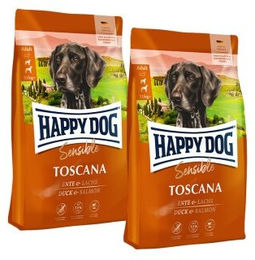 Produktbild von Happy Dog Sensible Trockenfutter Hund Adult Ente Lachs Getreidefrei 25 kg - 2 x 12,5 kg