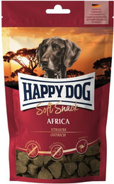 Produktbild von Happy Dog Soft Snack Africa Belohnungssnack für sensible Hunde mit Strauß und getreidefrei 1000g