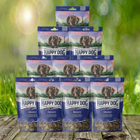 Produktbild von Happy Dog Soft Snack France Hund Belohnungssnack Ente Getreidefrei und Glutenfrei 10 x 100 g
