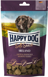 Produktbild von Happy Dog Soft Snack Ireland Getreidefreier Belohnungssnack für sensible Hunde mit Lachs und Kaninchen 1000g